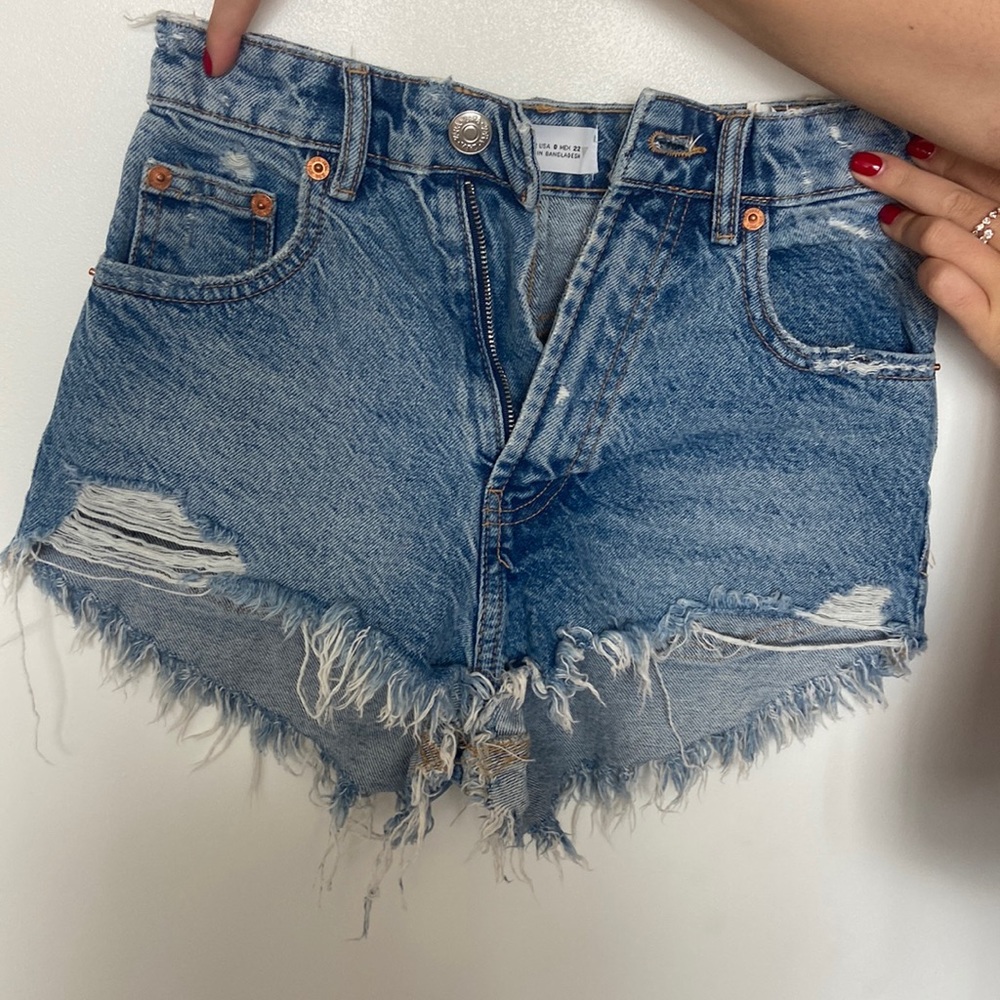 Dark denim shorts